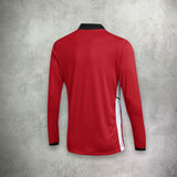 Nike Academy Drill Track Jacket in red, featuring a lightweight, moisture-wicking design for a sleek and athletic look.