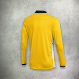 Nike Academy Drill Track Jacket in yellow, featuring a lightweight, streamlined design with moisture-wicking technology for performance and style.