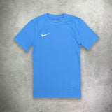 Nike Dri-Fit T-Shirt and Shorts Set in aqua blue, designed with moisture-wicking fabric for a fresh, athletic look and comfortable fit.