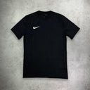 Nike Dri-Fit T-Shirt and Shorts Set in black, designed with moisture-wicking fabric for a sleek and comfortable athletic look.
