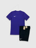 Nike Dri-Fit T-Shirt/Shorts Set Purple/ Black