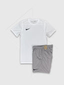 Nike Dri-Fit T-Shirt/Short Set White/Grey from StockUK