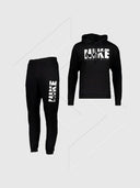 Nike Fleece Sportswear Tracksuit Set Black/White from StockUK