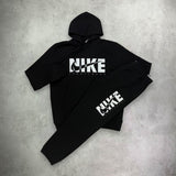 Nike Fleece Sportswear Tracksuit Set Black/White