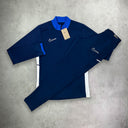 Nike Academy Drill Half Zip Top/Pant Tracksuit Set Midnight Navy