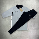 Nike Academy Drill Half Zip Top/Pant Tracksuit Set Grey/Black