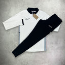 Nike Academy Drill Half Zip Top/Pant Tracksuit Set White/Black