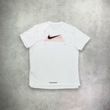 Nike Miler Short Sleeve Graphic Running T-shirt White from StockUK