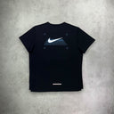 Nike Miler Short Sleeve Graphic Running T-shirt Black from StockUK