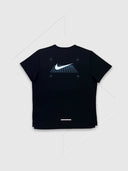 Nike Miler Short Sleeve Graphic Running T-shirt Black from StockUK