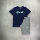 Nike Air Graphic Logo T-Shirt/Short Navy/Grey from StockUK