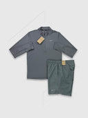 Nike Pacer Dri-Fit Half Zip/Short Set Iron Grey/Grey from StockUK
