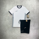 Nike Academy Shorts Sleeve T-Shirt/Short Set White/Black