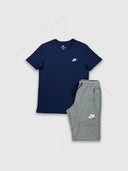 Nike Sportwear Club T-shirt/Short Set Navy/Grey from StockUK