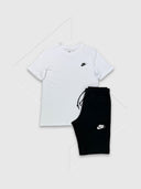 Nike Sportwear Club T-shirt/Short Set White/Black from StockUK