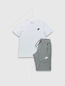 Nike Sportwear Club T-shirt/Short Set White/Grey from StockUK