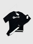 Nike Swoosh Air Crew Neck Tracksuit Set Black/White from StockUK