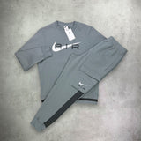 Nike Swoosh Air Crew Neck Tracksuit Set Grey
