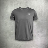 under armour grey running t-shirt reflective logo 
