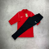 nike dri fit tracksuit red 