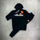 Ellesse SL Gottero OH Ovest Hoodie/Pant Set Black