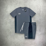 Under Armour Challenger T-Shirt/Shorts Set Castle Rock Grey