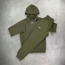 Under Armour Rival Fleece Hoodie/Pant Set Khaki Green from StockUK