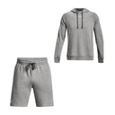 Under Armour Rival Fleece Hoodie/Short Set Grey
