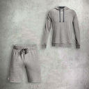 Under Armour Rival Fleece Hoodie/Short Set Grey