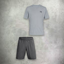 Under Armour Sportstyle T-Shirt/Short Set Steel Light Heather/Grey