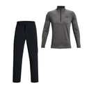 Under Armour Tech 2.0 Half Zip/Pant Set Carbon Heather/Black