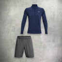 Under Armour Tech 2.0 Half Zip/Short Set Navy/Grey