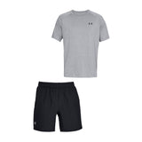Under Armour Tech 2.0 T-Shirt/Short Set Steel Grey/Black
