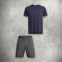 Under Armour Tech Textured T-Shirt/Short Set Downpoor Grey/Grey