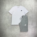 Nike Sportwear Club T-shirt/Short Set White/Grey