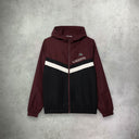 Lacoste Diamond Taffeta Tennis Tracksuit Set Bordeaux/Black/White