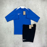 Nike Academy Pro Dri- Fit Half Zip/ Shorts Set Royal Blue