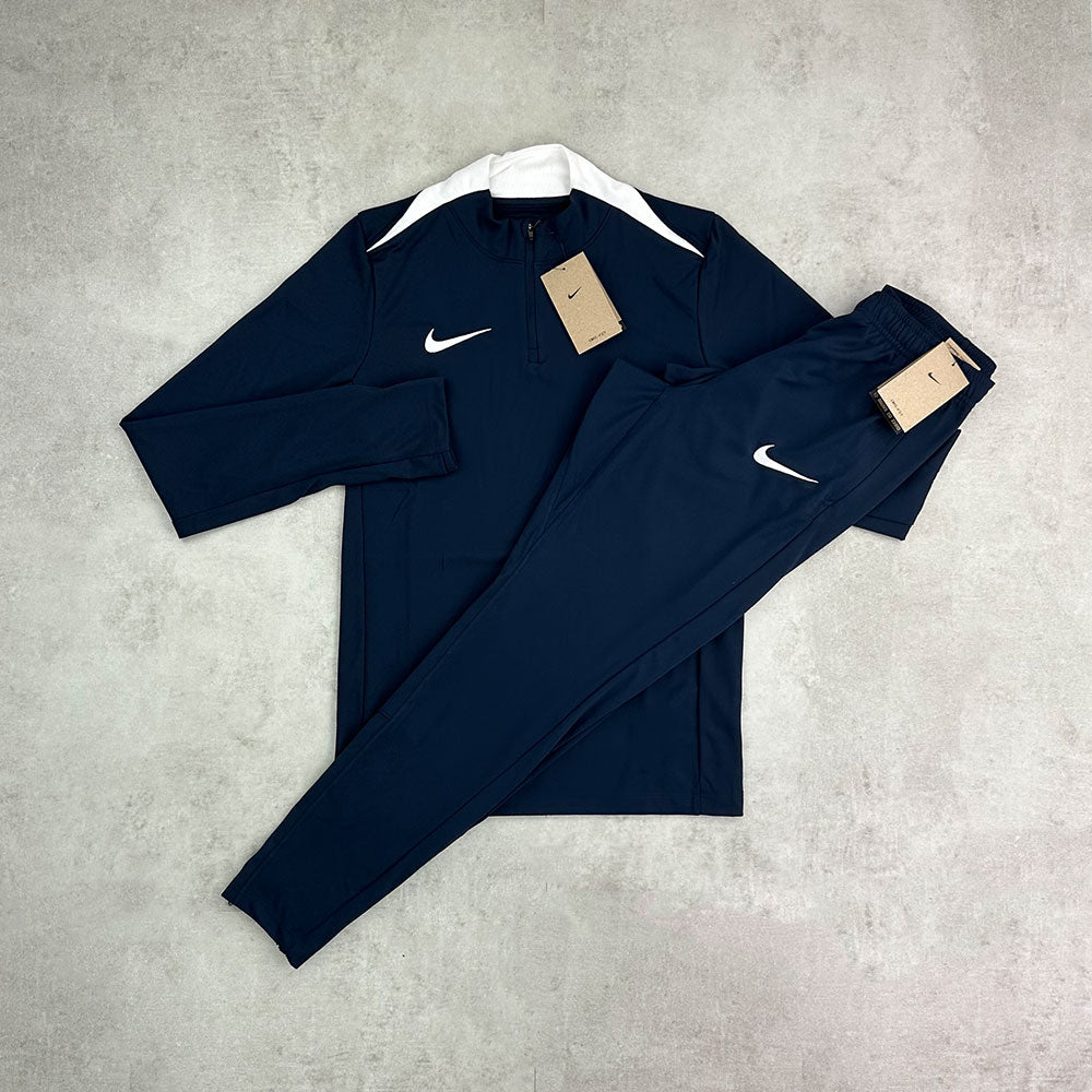 Nike Academy Pro Dri- Fit Half Zip/ Pants Tracksuit Set Navy Blue