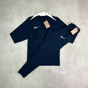 nike academy pro tracksuit navy blue white 