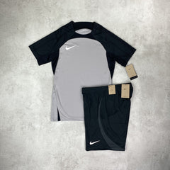 Nike Strike Dri- Fit T-shirt/ Shorts Set Grey/ Black