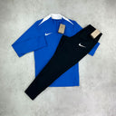 nike tracksuit blue black white 