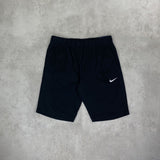 nike black running shorts black nike logo pockets