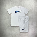 Nike Sportswear Standard Issue T-shirts/ Shorts Set White/Blue