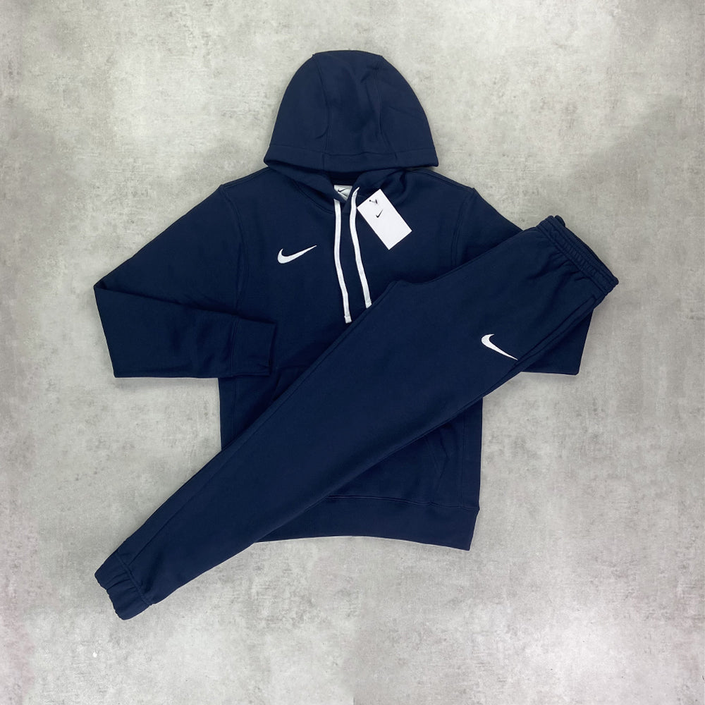 Nike Fleece Hoodie/ Pants Tracksuit Set Navy Blue