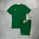 Nike Dri- Fit T-Shirt/Short Set Green from StockUK