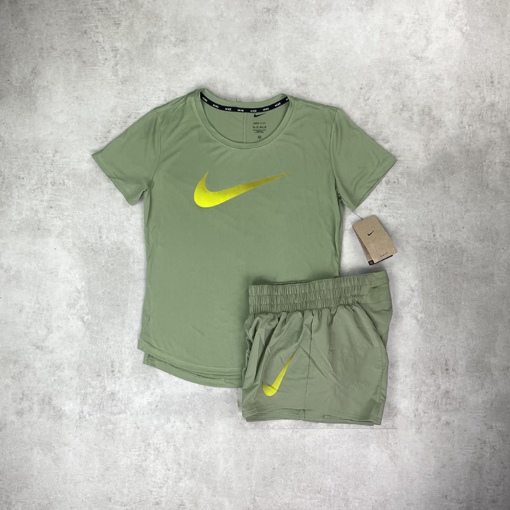 Nike One Dr- Fit Swoosh Set Khaki Green Women's – StockUK
