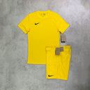 Nike Dri-Fit T-Shirt/Short Set Yellow from StockUK