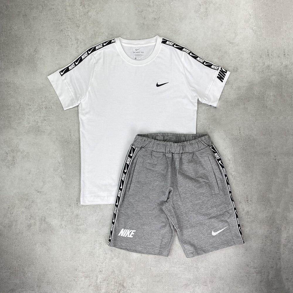 Nike Sportswear Repeat T-shirt/ Shorts Set White/ Grey