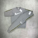 Nike Sportwear Crew Neck Air Tracksuit Set Grey/ Volt