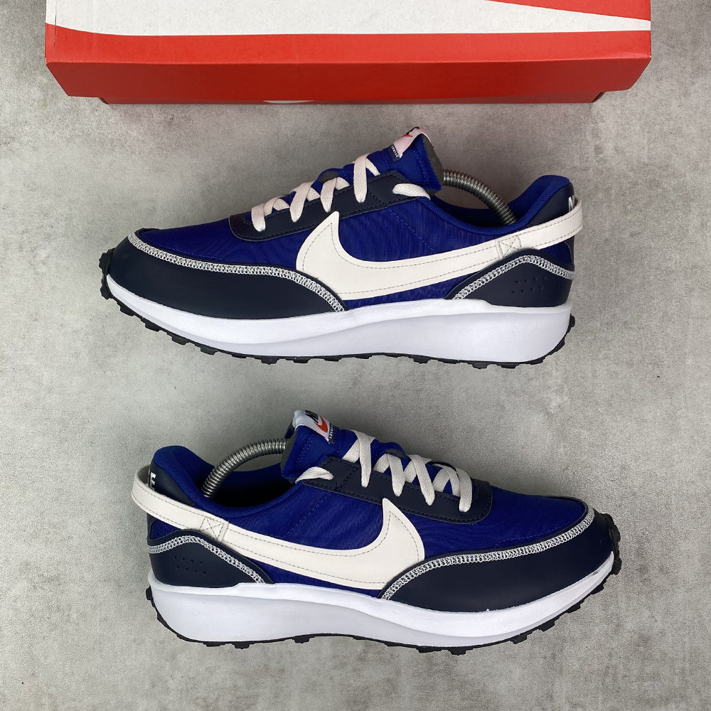 Nike Waffle Trainers Blue/ White